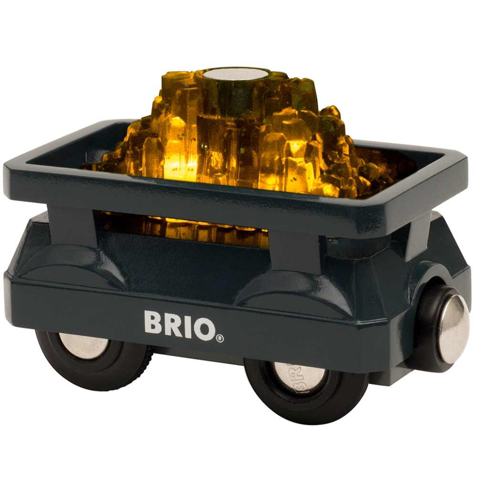 Вагон с золотом для детской железной дороги BRIO 33896-BR, пластик, свет, на батарейках