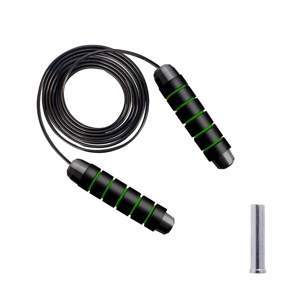 Скакалка для кроссфита Cornix Speed ​​Rope Classic XR-0352 черный/зеленый