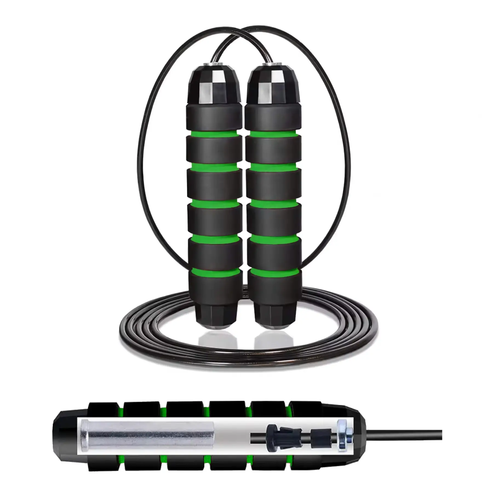 Скакалка для кроссфита Cornix Speed ​​Rope Classic XR-0352 черный/зеленый
