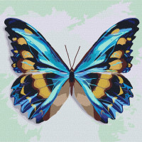 Картина по номерам Идейка "Голубая бабочка" 25х25 KHO4207