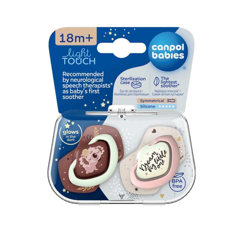 Пустышка силиконовая симметричная Sleepy Koala Canpol babies 22/660_pin 2 шт, 18+ месяцев