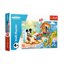 Детский пазл "Интересный день для Микки Мауса" Disney Trefl 17359, 60 элементов