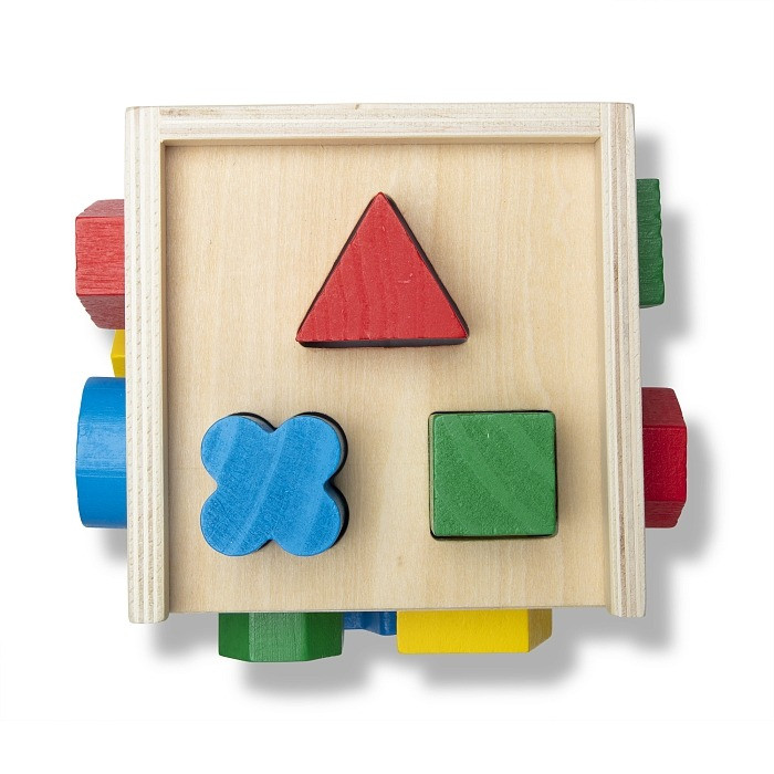 Дитячий дерев'яний сортер-куб Melissa&Doug MD10575, 17 см