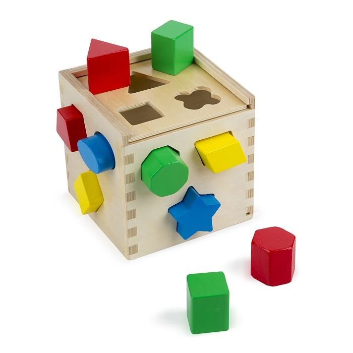 Дитячий дерев'яний сортер-куб Melissa&Doug MD10575, 17 см