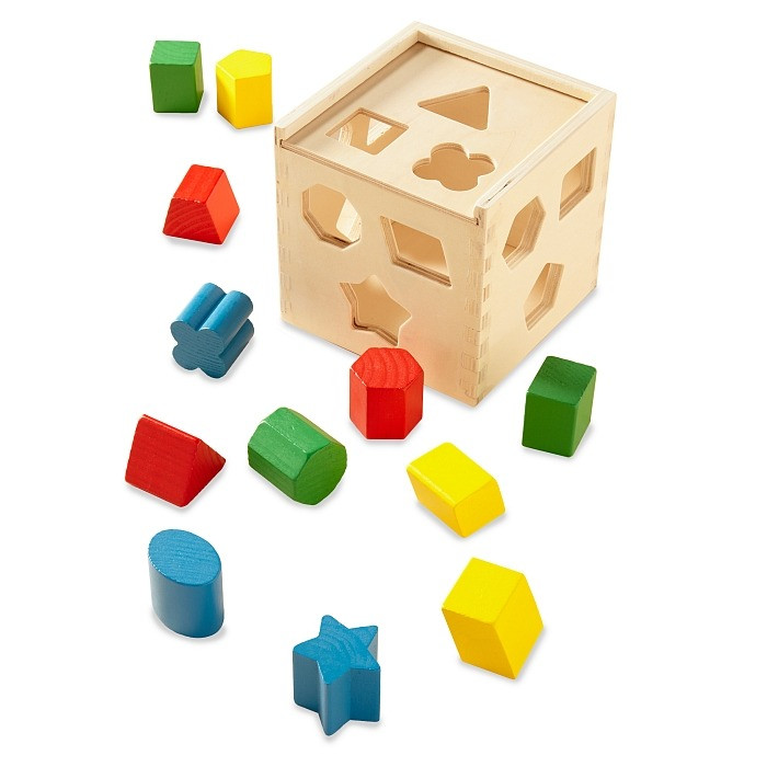 Дитячий дерев'яний сортер-куб Melissa&Doug MD10575, 17 см