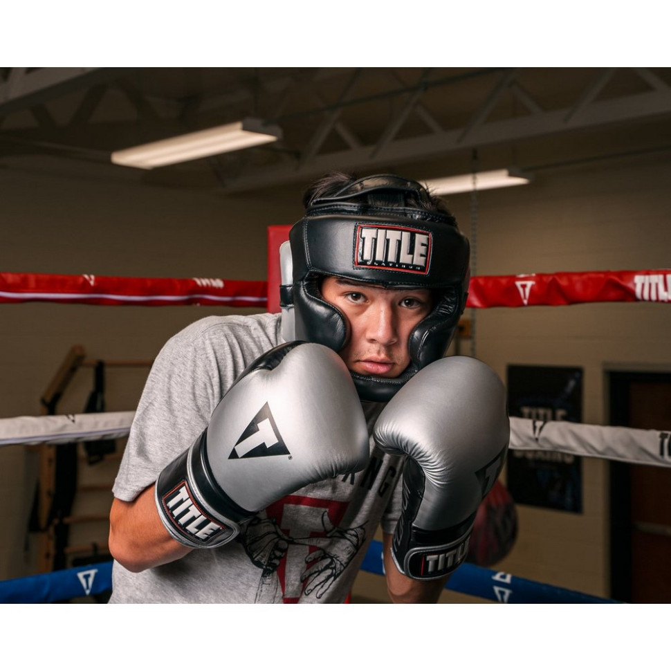 Боксерский шлем Platinum Premier Full 2.0 TITLE PHGF2 M BK, размер M (капа в комплекте)