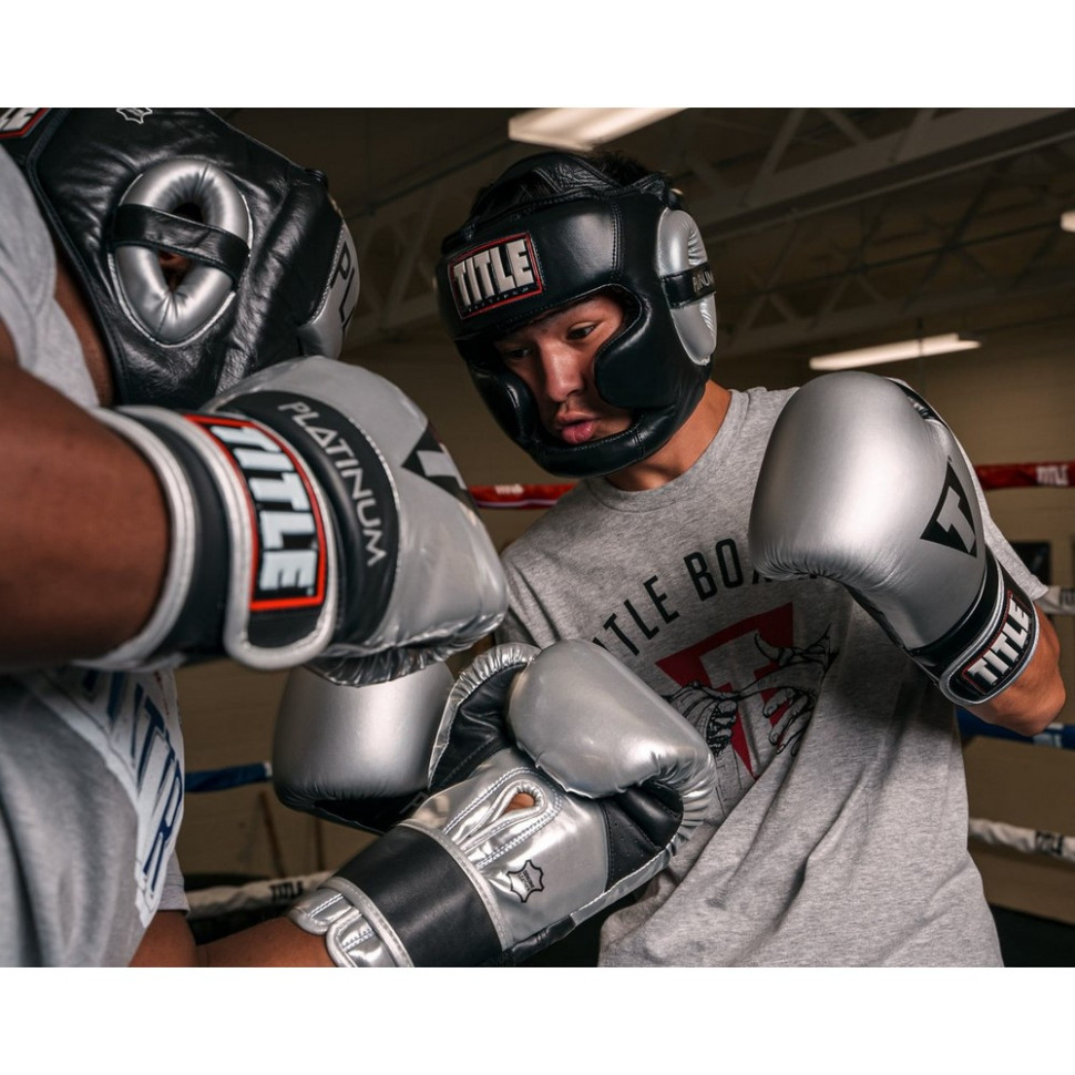 Боксерский шлем Platinum Premier Full 2.0 TITLE PHGF2 M BK, размер M (капа в комплекте)