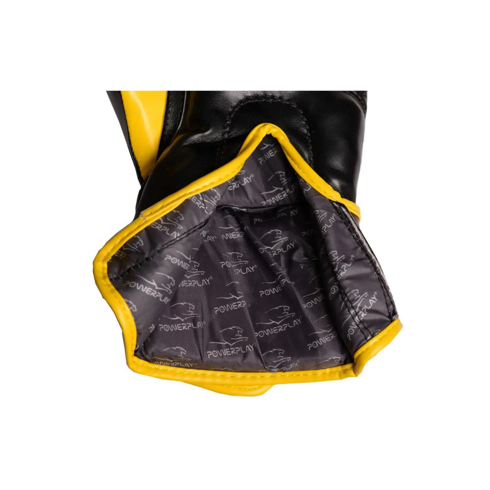 Боксерские перчатки Jagua PowerPlay PP_3018_10oz_Black/Yellow, Черно-Желтые 10 унций