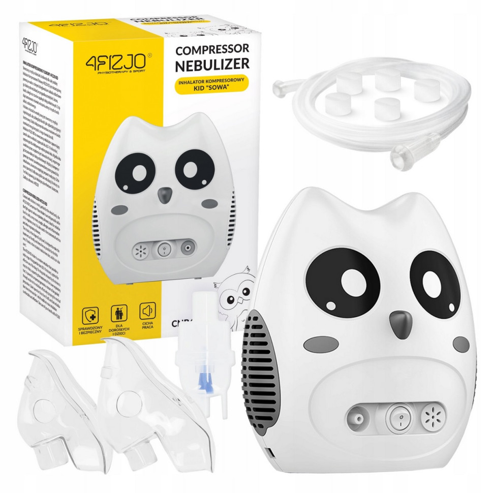 Дитячий компресорний інгалятор KID Sowa 4FIZJO P-5905973402040