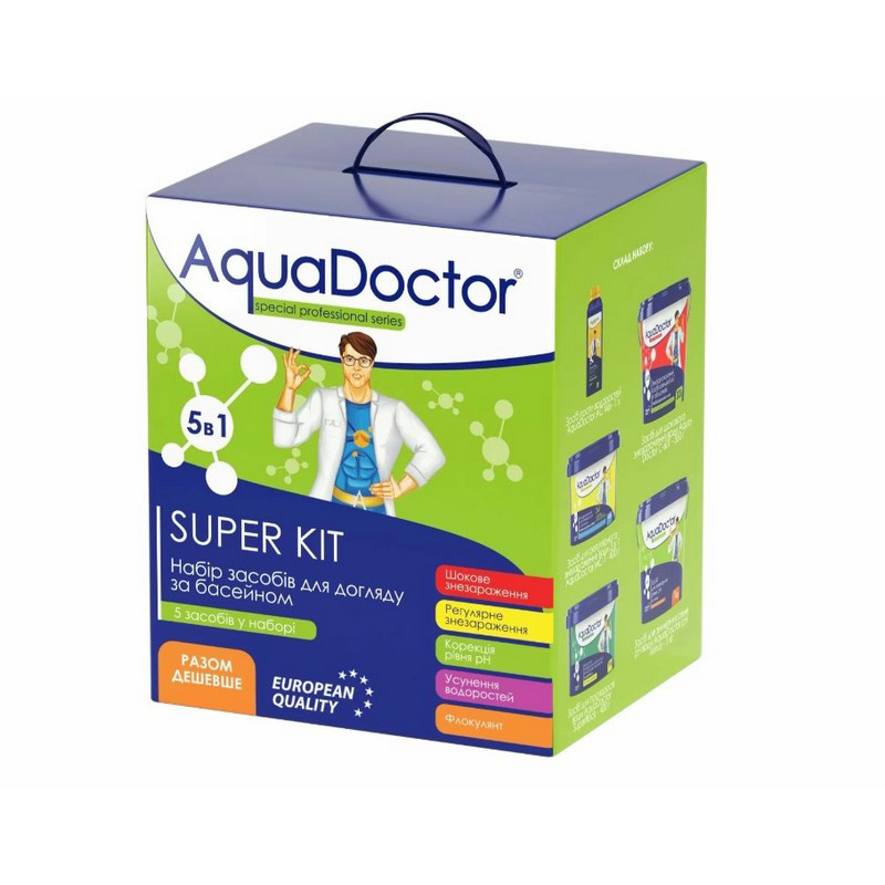 Набор химии для бассейна Super Kit 5 в 1 AquaDoctor 24470AD