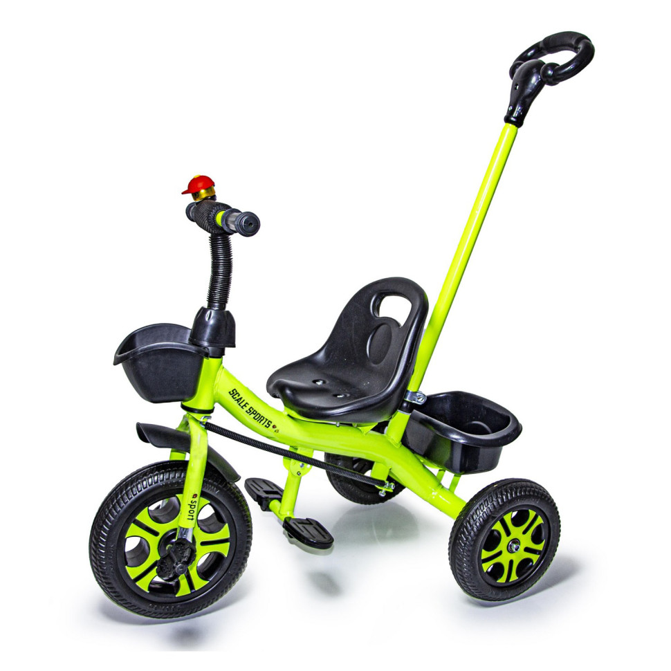 Детский трехколесный велосипед Scale Sports 1822453831 с родительской ручкой