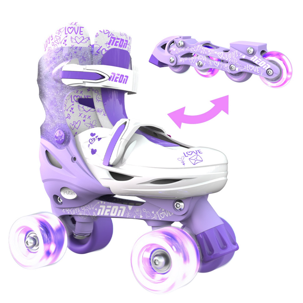 Роликові ковзани Neon COMBO SKATES Пурпурний (Розмір 34-38) NT10L4