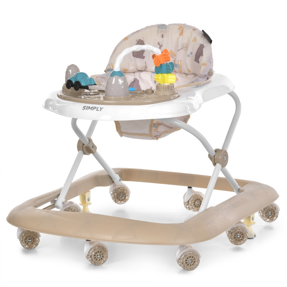 Дитячі ходунки SIMPLY Bambi ME 1215 Beige, з брязкальцями, музичні