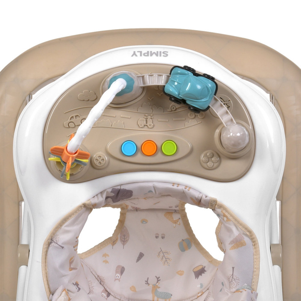 Дитячі ходунки SIMPLY Bambi ME 1215 Beige, з брязкальцями, музичні