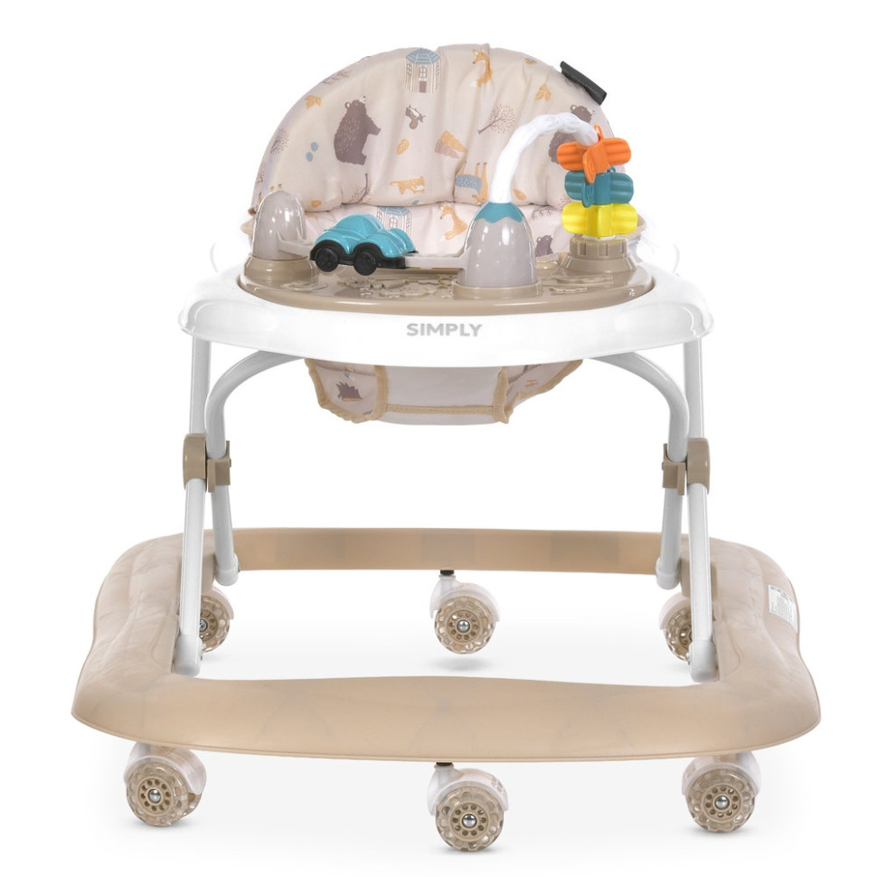 Дитячі ходунки SIMPLY Bambi ME 1215 Beige, з брязкальцями, музичні