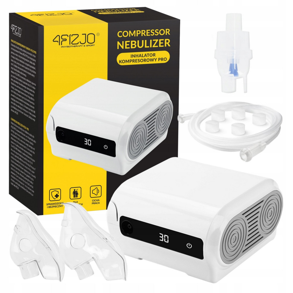 Ингалятор компрессорный (небулайзер) PRO 4FIZJO P-5905973402033 с дисплеем