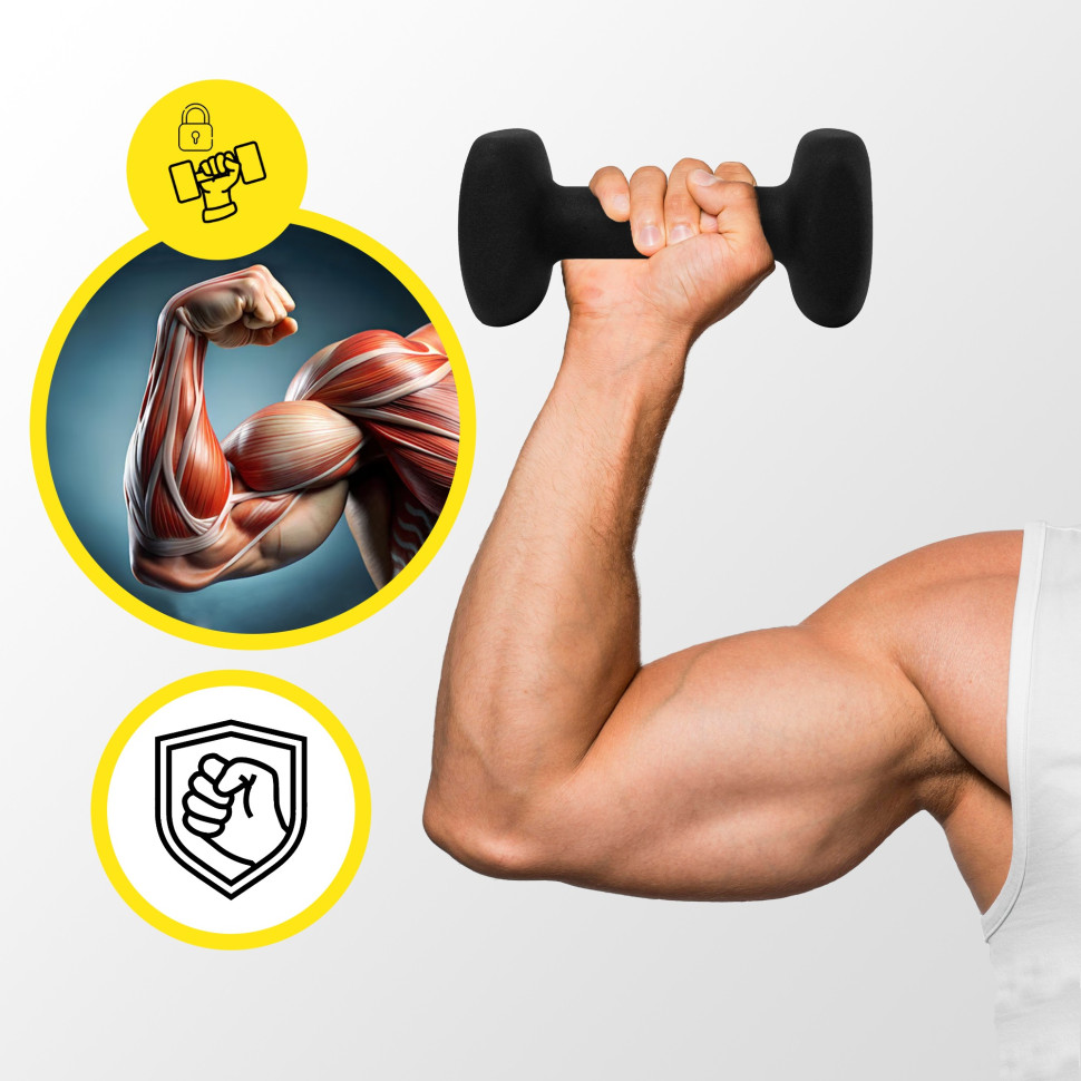 Гантели виниловые Square Cornix XR-0408 Black 2 x 3 кг 