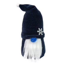 Фигурка Новогодний Гном большой синий Strateg 60608 высота 22 см