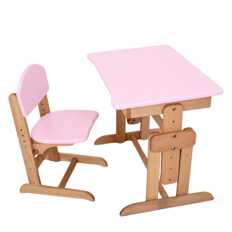 Дитяча парта зі стільцем Bambi 04-031PINK регульована висота