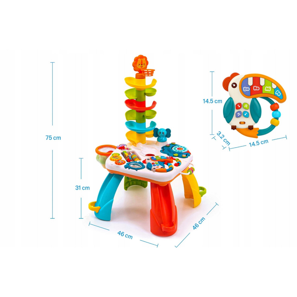 Игровой развивающий столик Safari Bambi SAF1, 6 шариков, 4 мелодии