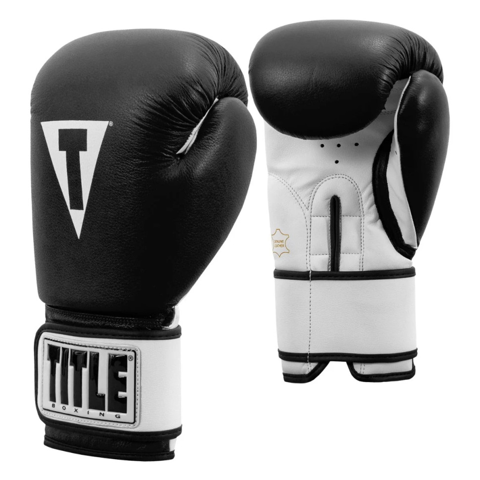Боксерські рукавиці Premier Leather TITLE TSBG2 X BK/WH 16 унцій