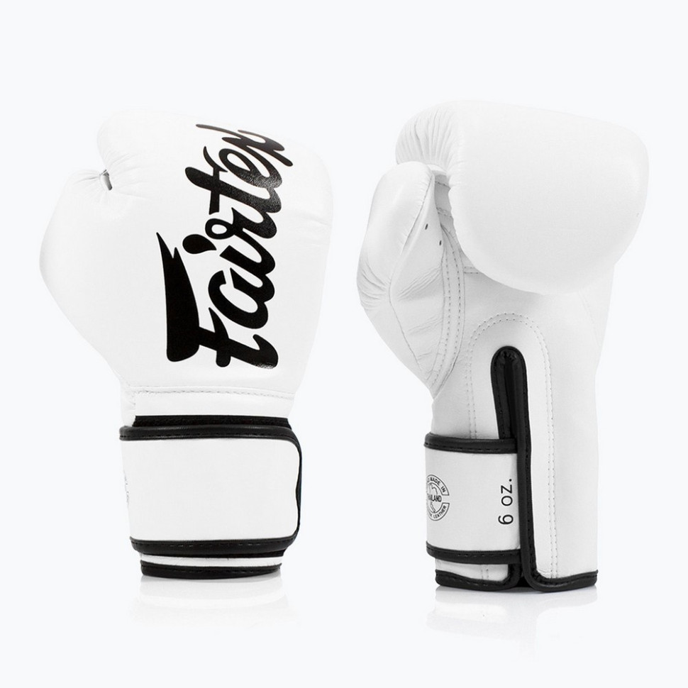 Боксерские перчатки BGV14 Fairtex BGV14_12oz_White 12 унций (бинты в комплекте)