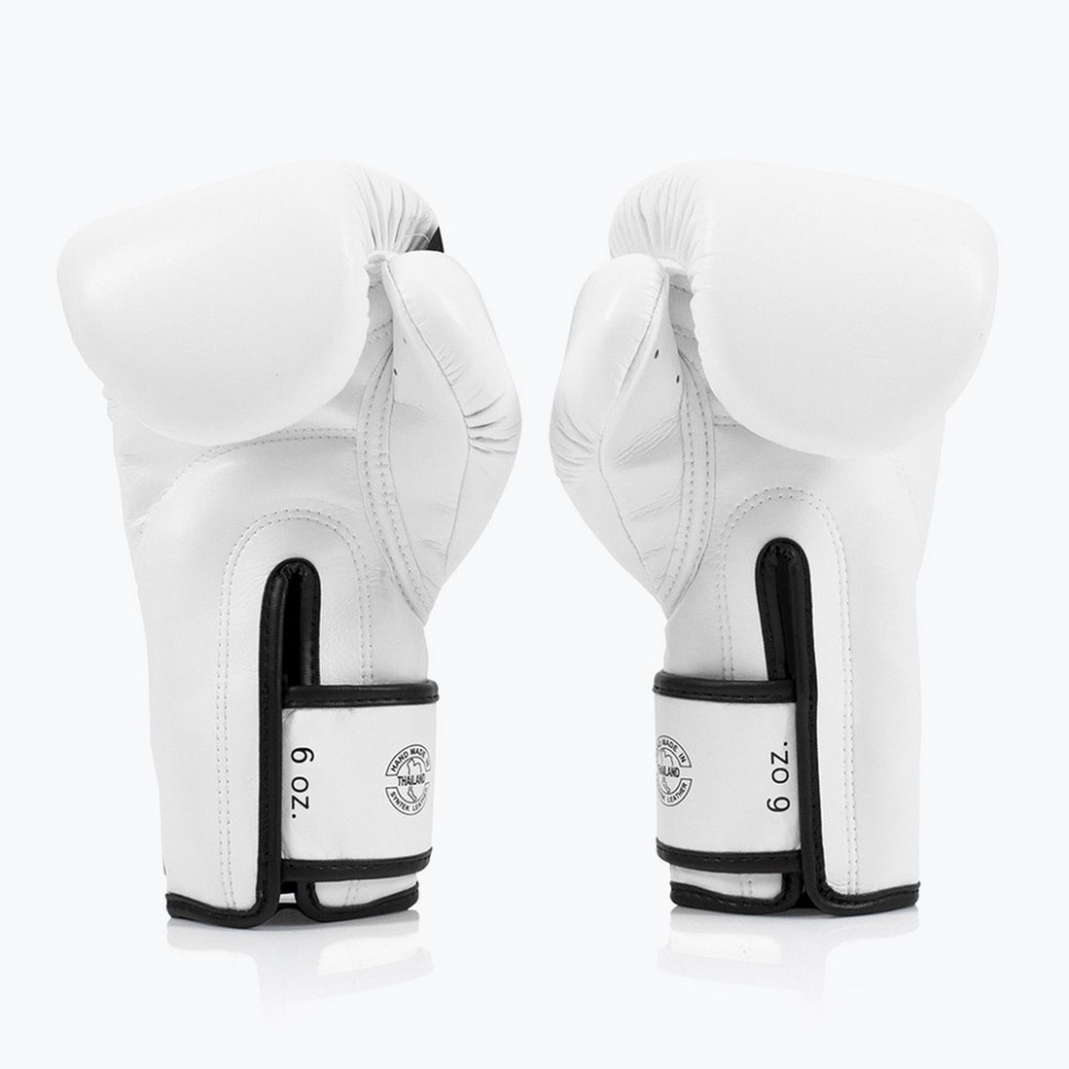 Боксерские перчатки BGV14 Fairtex BGV14_12oz_White 12 унций (бинты в комплекте)