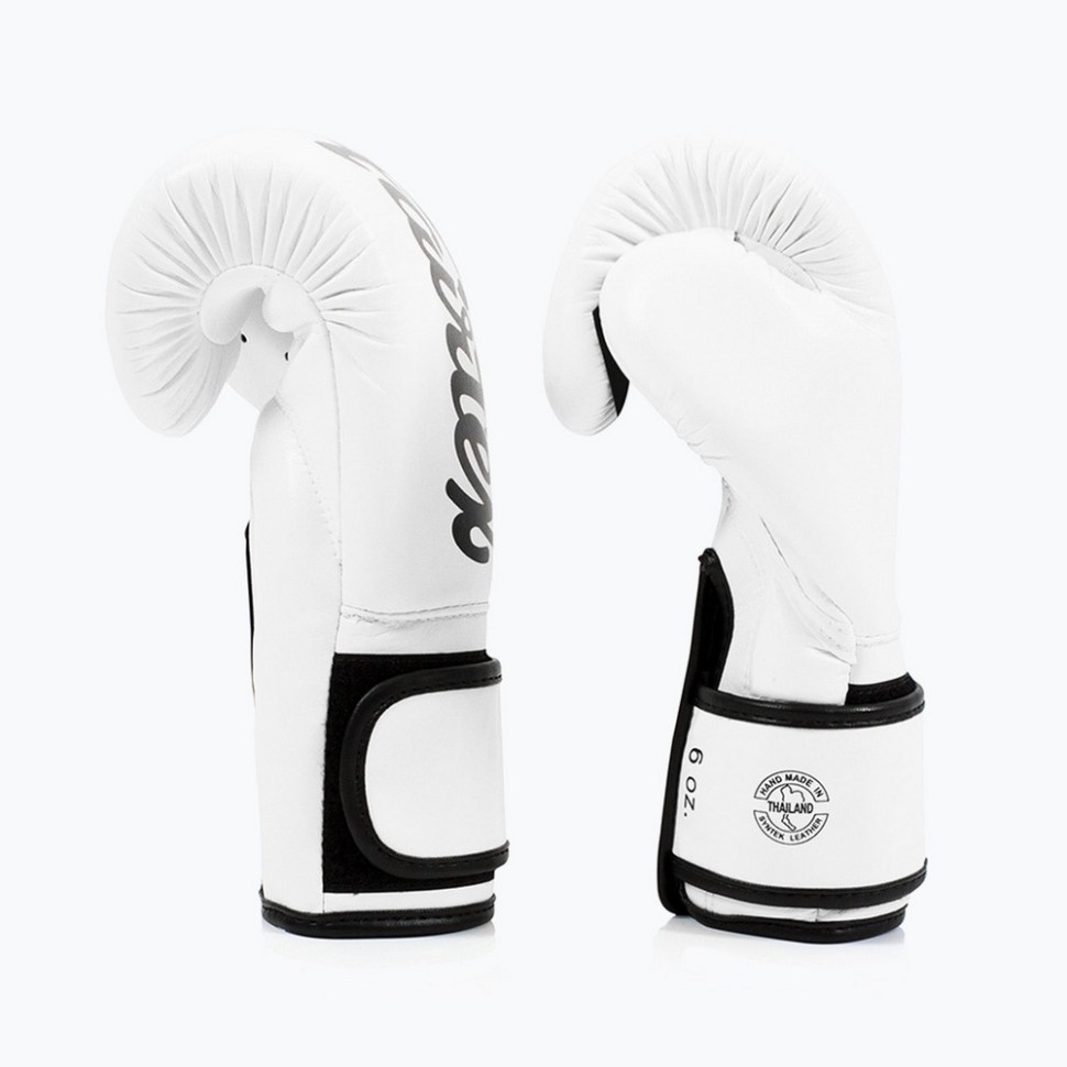 Боксерские перчатки BGV14 Fairtex BGV14_12oz_White 12 унций (бинты в комплекте)