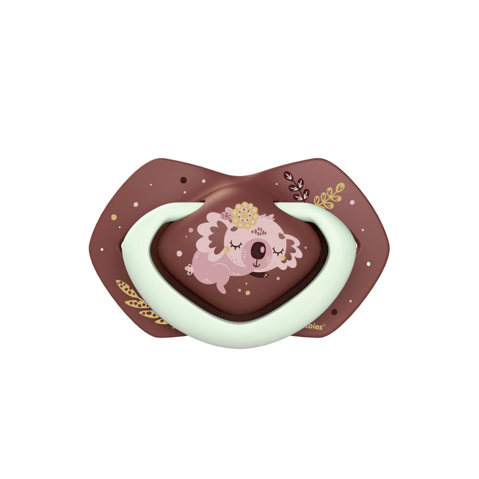Пустышка силиконовая симметричная Sleepy Koala Canpol babies 22/658_pin розовый, 0-6 месяцев