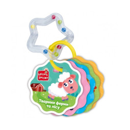 Картки на кільці Тварини ферми та лісу Vladi Toys VT2000-30 з брязкальцем