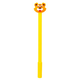 Ручка детская с игрушкой "Тигр" Bambi C0117-V(Yellow) гелевая, синяя Ручка детская с игрушкой "Тигр" Bambi C0117-V(Yellow) гелевая, синяя