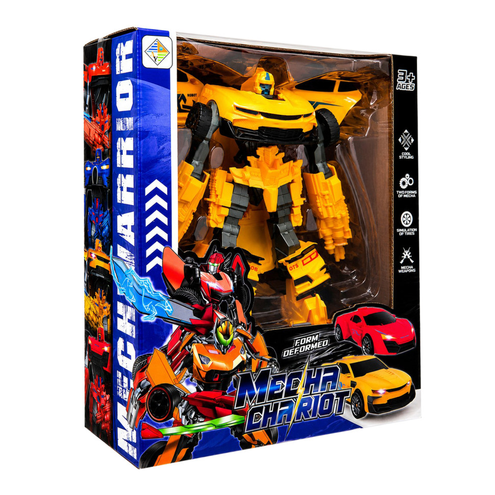 Детская игрушка Трансформер Bambi HY-3344(Yellow) робот 18 см+машина