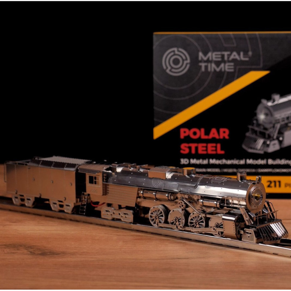 Сборная коллекционная модель Polar Steel Полярный экспресс Metal Time MT052ST механический