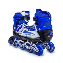 Детские раздвижные ролики Happy Bambi 1454421173 Blue, размер 30-33