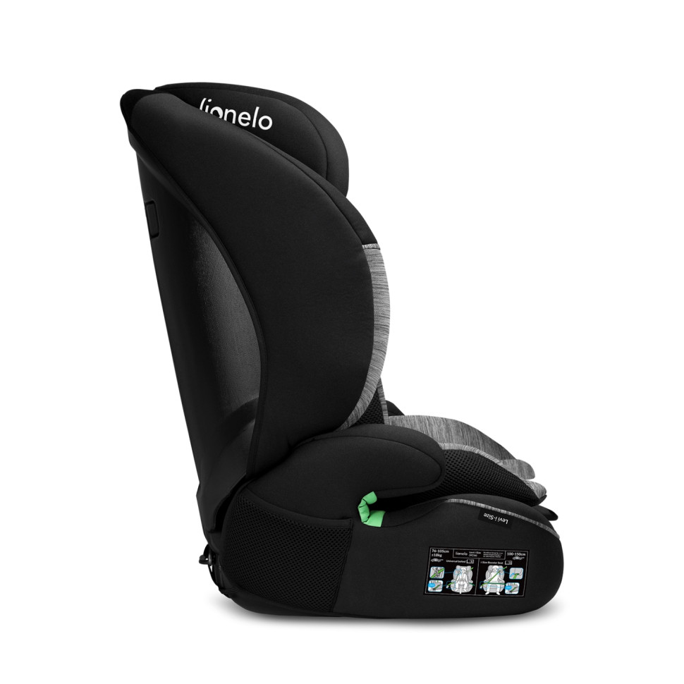 Детское автокресло LEVI Lionelo 77590980 I-SIZE, BLACK GREY