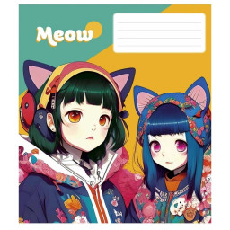 Тетрадь общая "Kawaii" Школярик 048-3302L-2 в линию, 48 листов