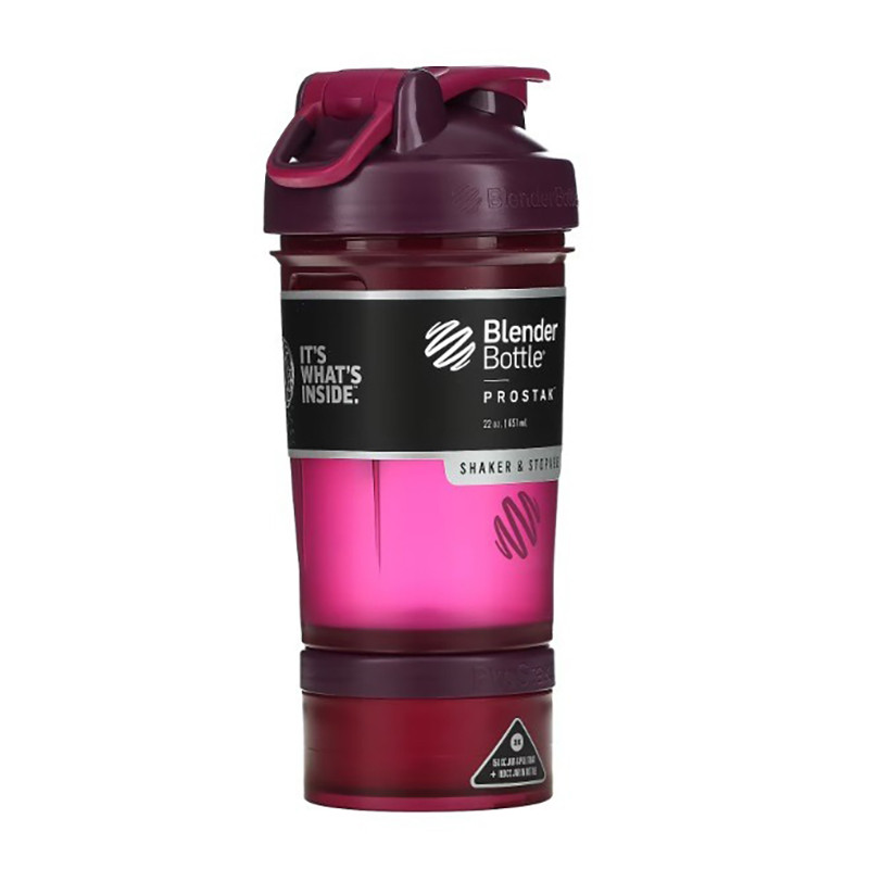 Шейкер спортивний ProStak BlenderBottle PS 22oz Plum, з 2-ма контейнерами, 650 ml 