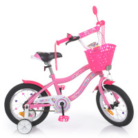 Велосипед дитячий PROF1 Y14241-1 14 дюймів, рожевий