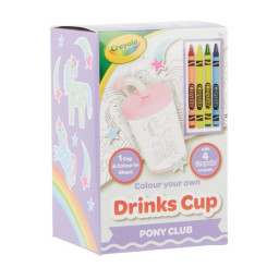 Стаканчик-раскраска "Пони-клуб" Crayola 15765-B, с карандашами