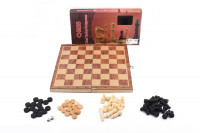 Шахматы деревянные S2416 3 в 1  