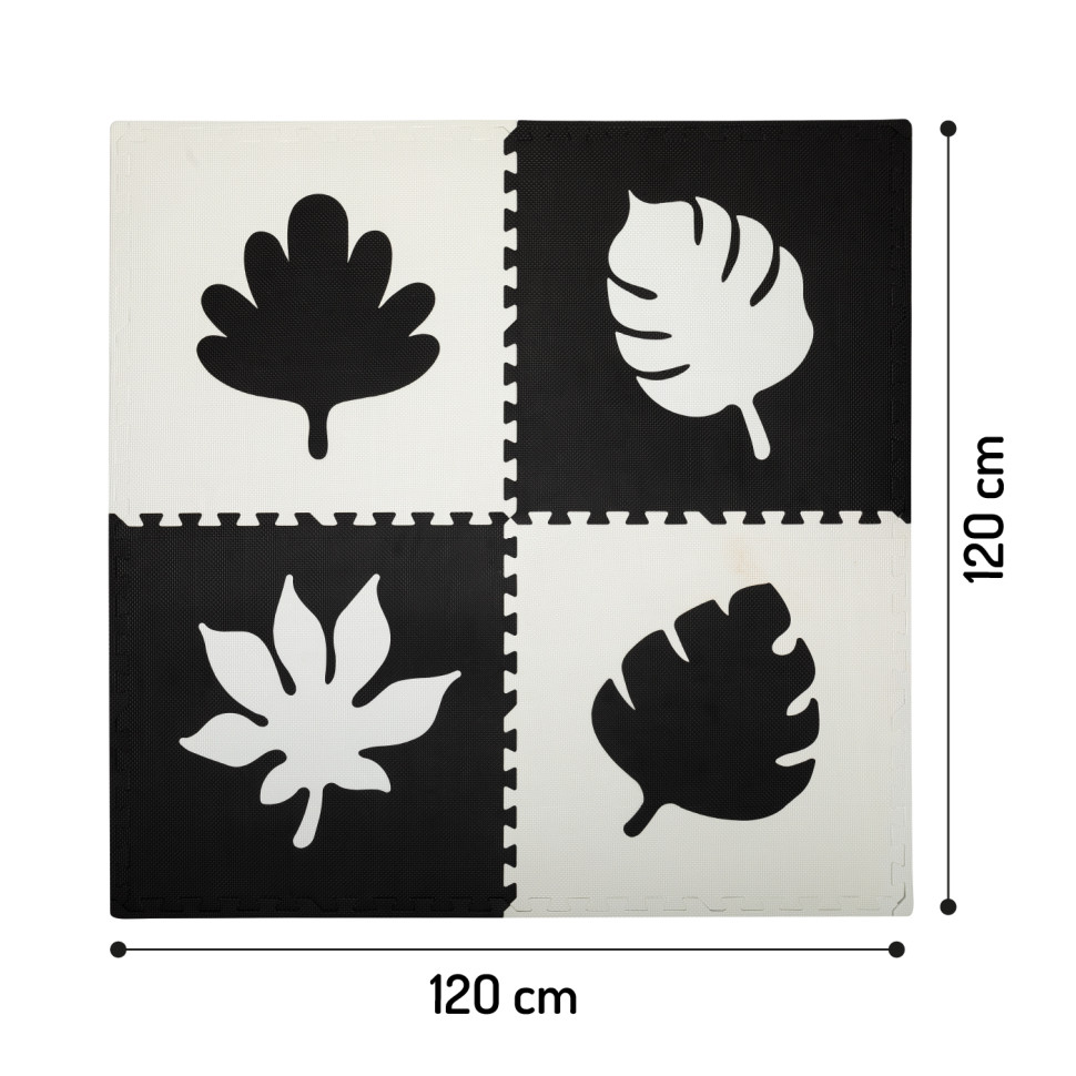 Коврик-пазл FELI MoMi AKCE00028 black, EVA, 4 элемента, 120x120 см