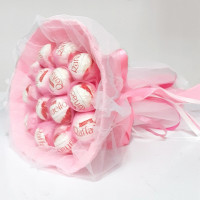 Букет из конфет Рафаэлло 15 розовый 4169IT