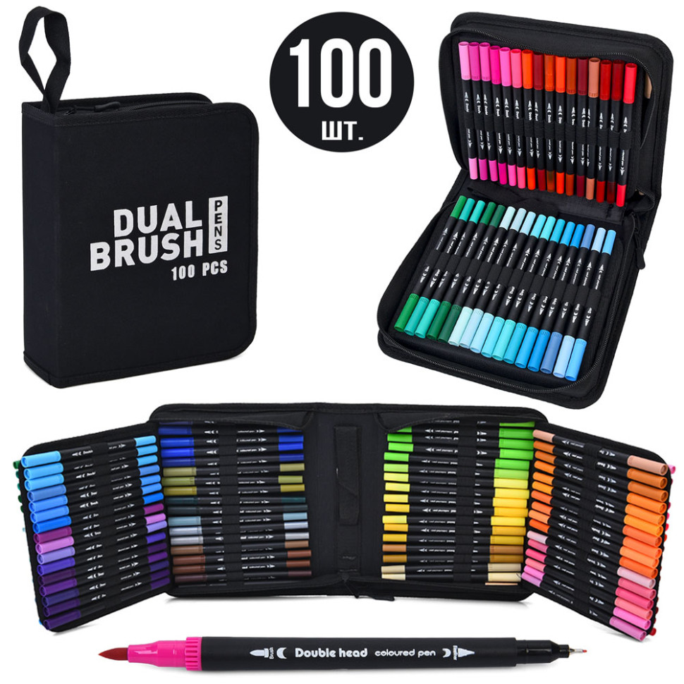 Набір двосторонніх маркерів Bambi MK 5766-100 у наборі 100 штук