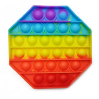 Игрушка-антистресс "POP-IT" PPT-O(Multicolor) Восьмиугольник Радужный