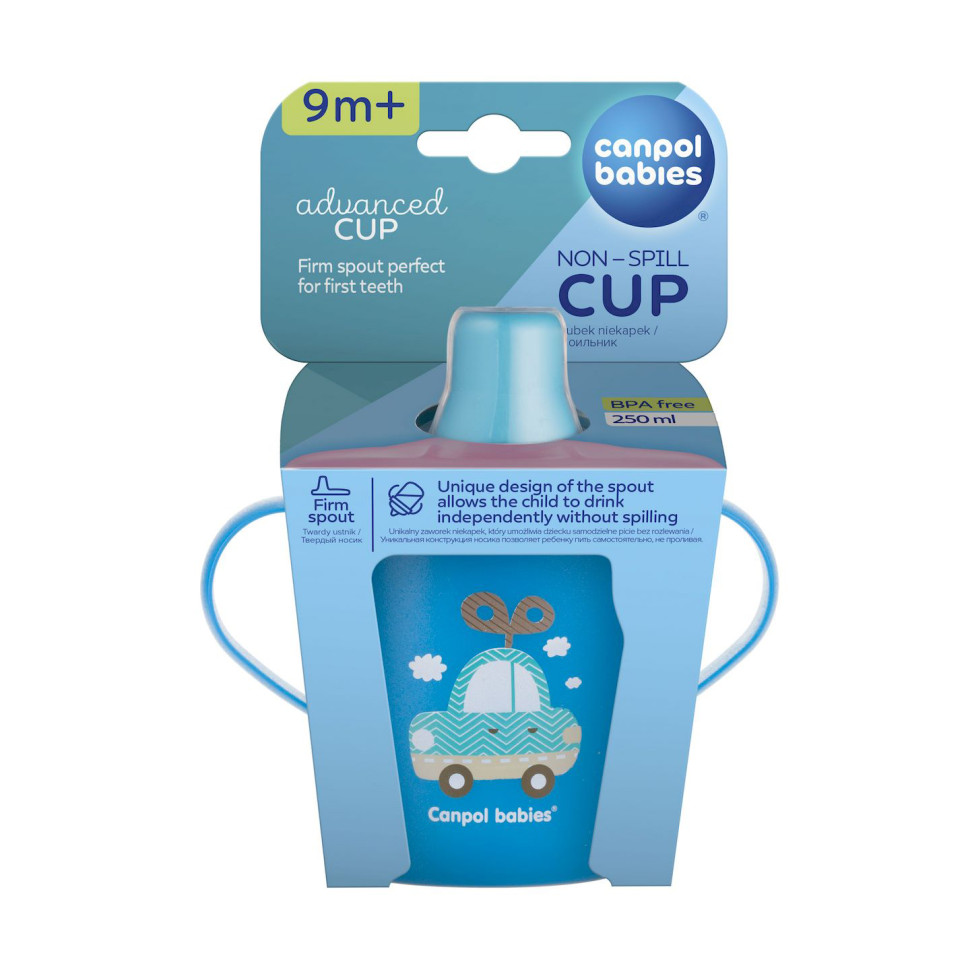 Детская кружка непроливайка Canpol babies 31/200_blu синяя, 250 мл