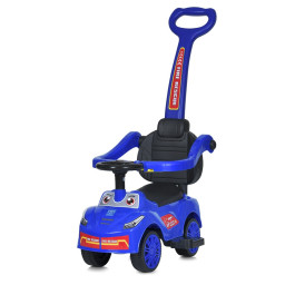 Детская каталка-толокар Bambi M 5763L-4 синий, c родительской ручкой