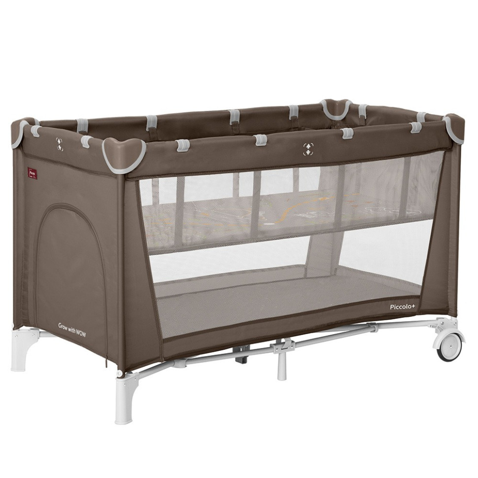 Дитяче ліжко-манеж Piccolo+ Carrello CRL-18102 Chocolate Brown, со вторым дном