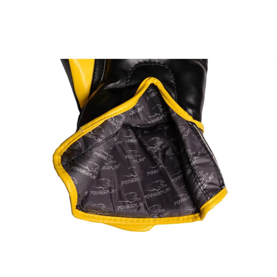 Боксерские перчатки Jagua PowerPlay PP_3018_14oz_Black/Yellow, Черно-Желтые 14 унций