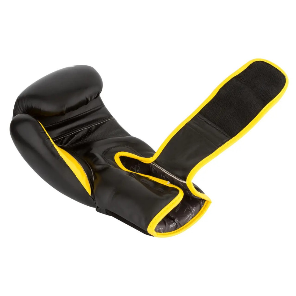 Боксерские перчатки Jagua PowerPlay PP_3018_14oz_Black/Yellow, Черно-Желтые 14 унций
