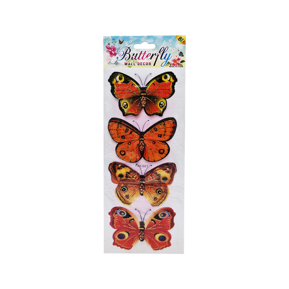 Наклейка Метелик Bambi 329 ST-S(021) 4 шт для декору